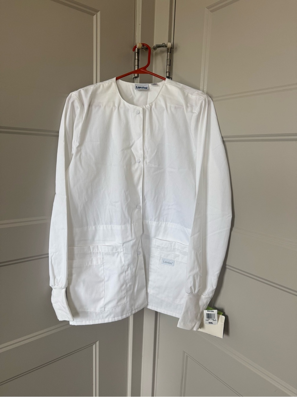 Landau White Medical Scrub Jacket